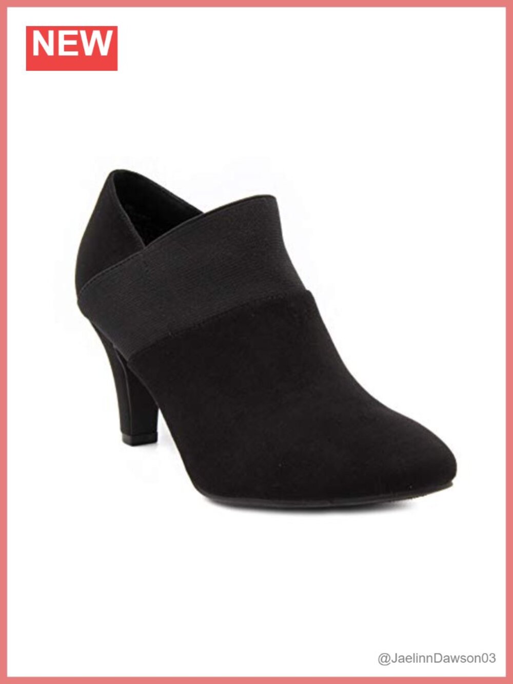 Faux Suede Kitten Heel Ankle Booties Cushioned Work